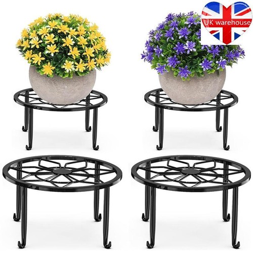 Black metal plant pot - metal,
