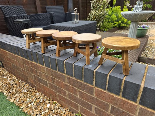 Mini wooden stool plant - mini,
