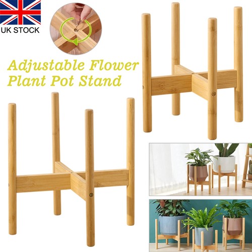 Adjustable bamboo plant stand - adjustable,