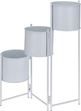 White Metal Plant Pot Stand